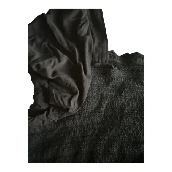 Torrid Challis Smocked Puff Sleeve Crop Top Black 6X Romantic Flattering NWOT - Picture 11 of 11